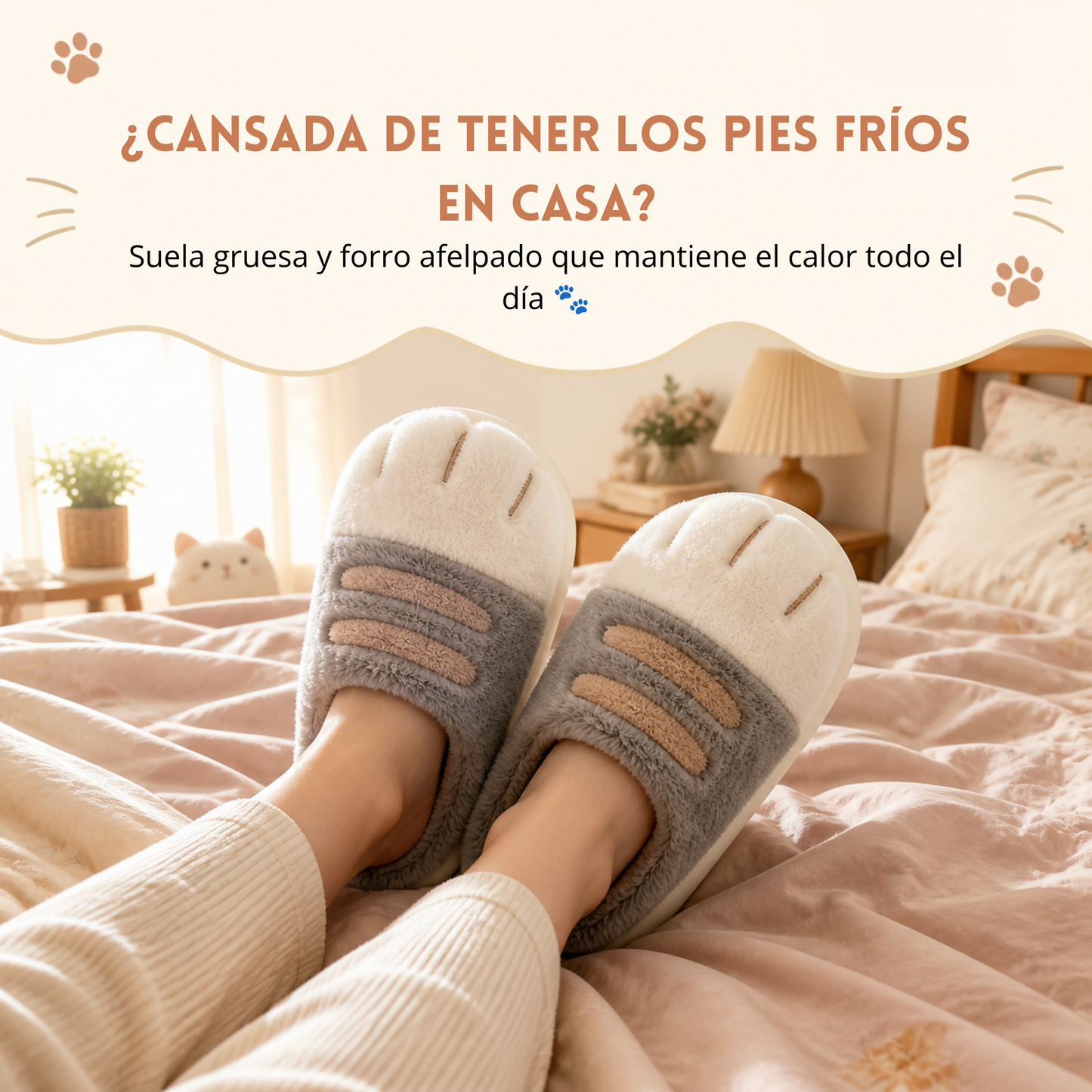 Pantuflas Patita de Gato